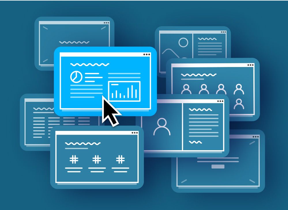 Drag and drop content blocks for report building