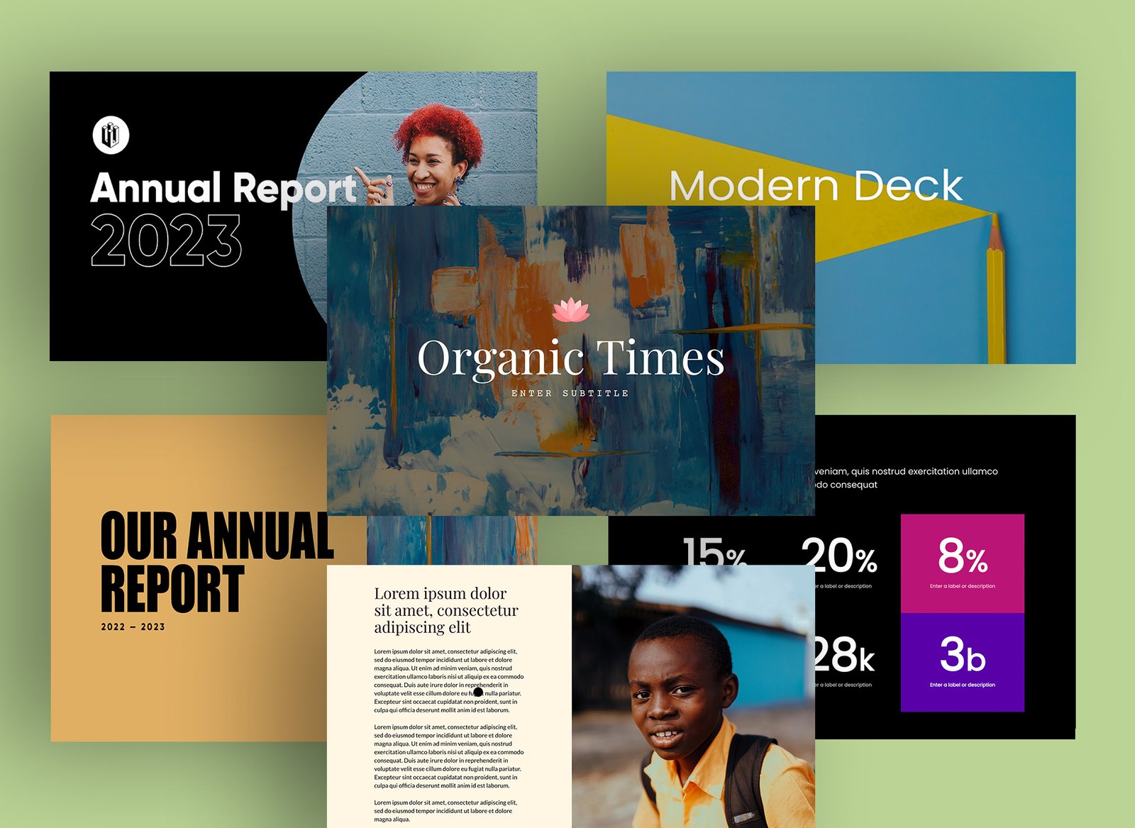 Professional report templates library