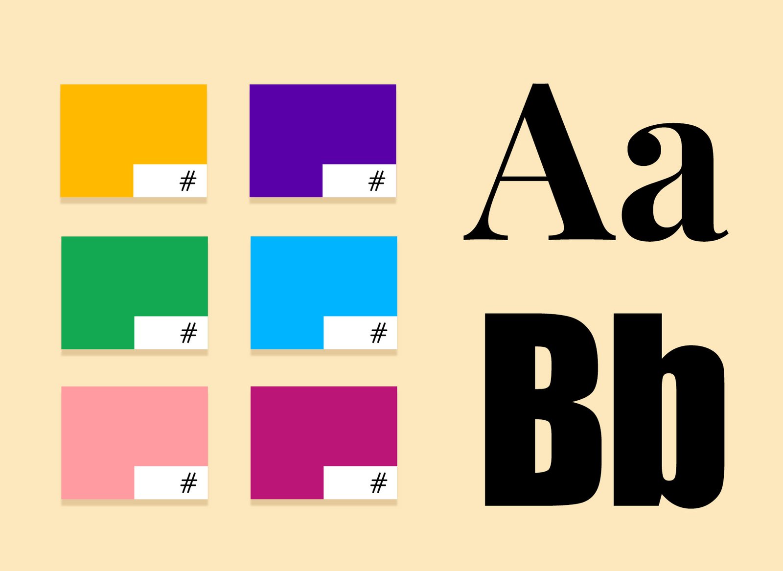 Brand kit with colors, fonts, and logos